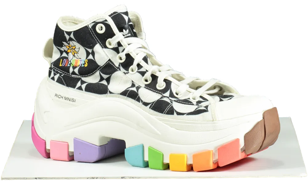Adidas X Rich Mnisi Black/White Love Unites Trainers UK 9.5