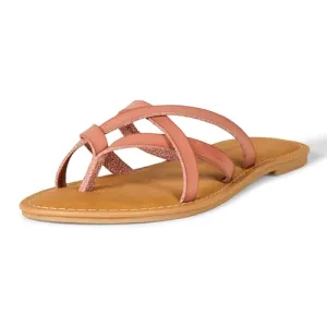 Amazon Essentials Women's Strappy Slide Flat Sandal, Mushroom Brown, 14