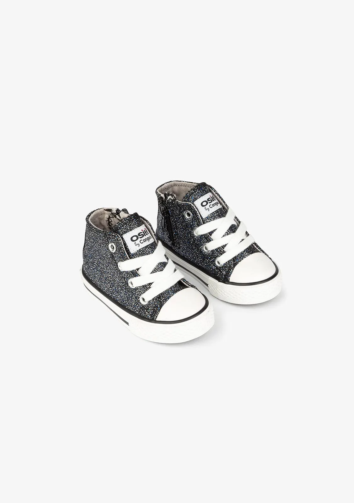 Baby's Black Space Hi-Top Sneakers
