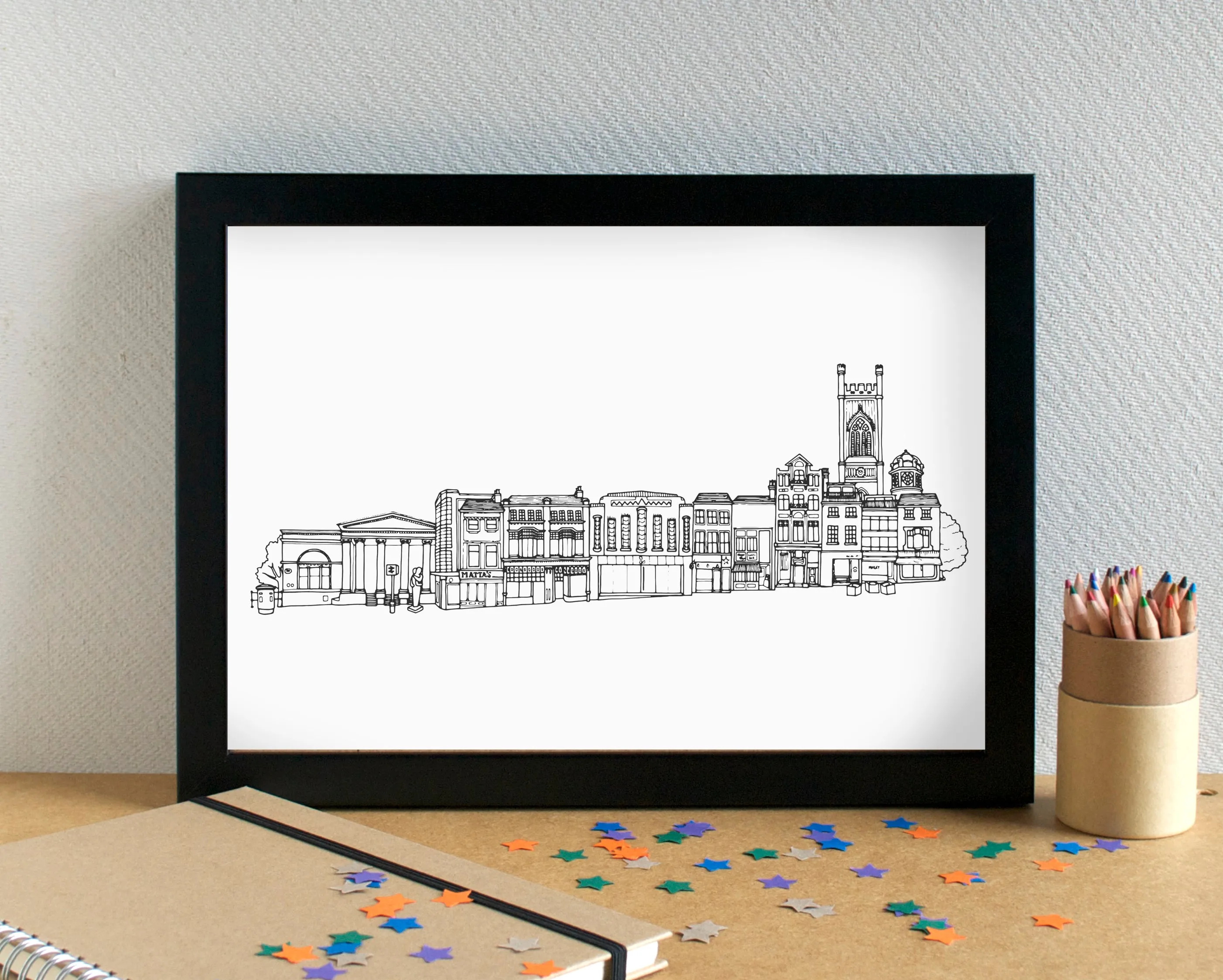 Bold Street Liverpool Skyline Landmarks Art Print - can be personalised