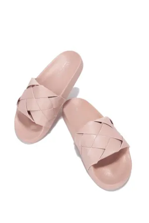 Cape Robbin Scion Nude Pool Slide Braided Flat Mules Slip On Slides Sandals