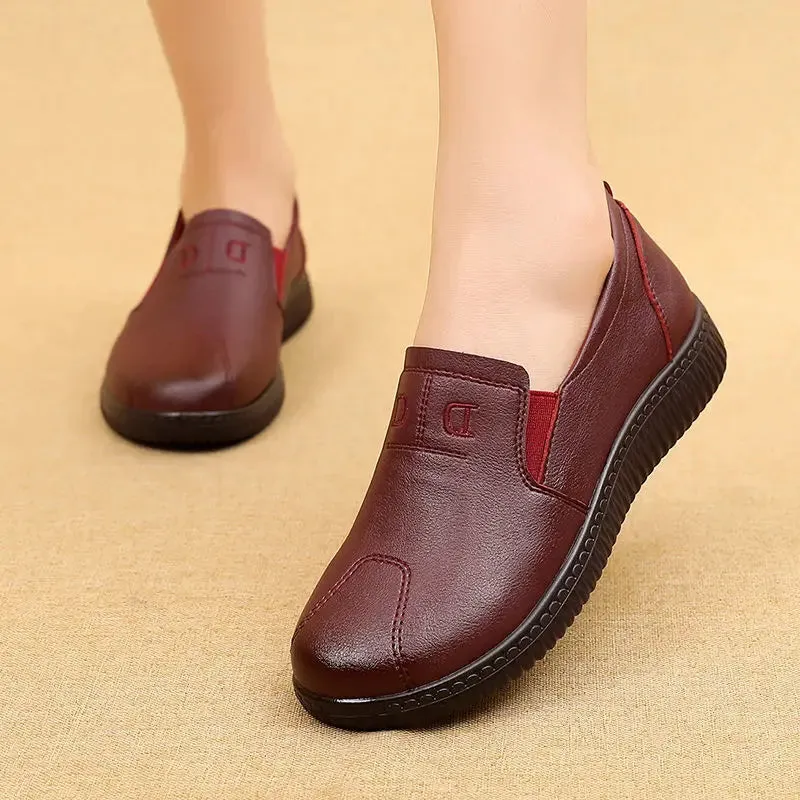 Casual Leather Moccasins - Staphanie