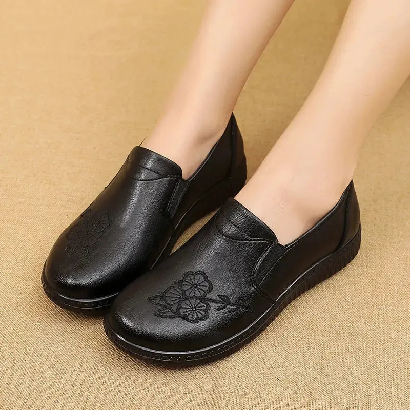 Casual Leather Moccasins - Staphanie