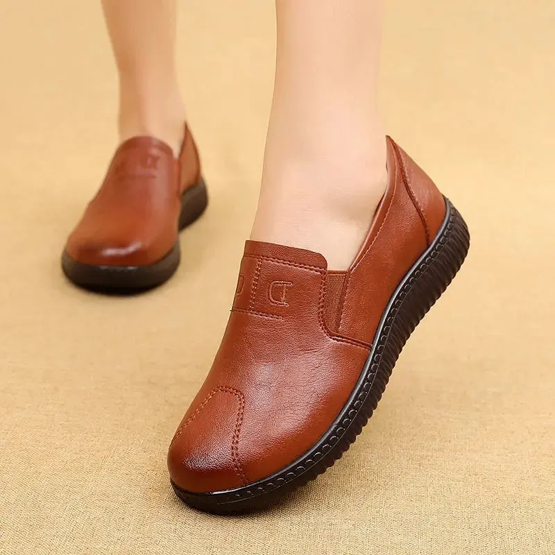 Casual Leather Moccasins - Staphanie