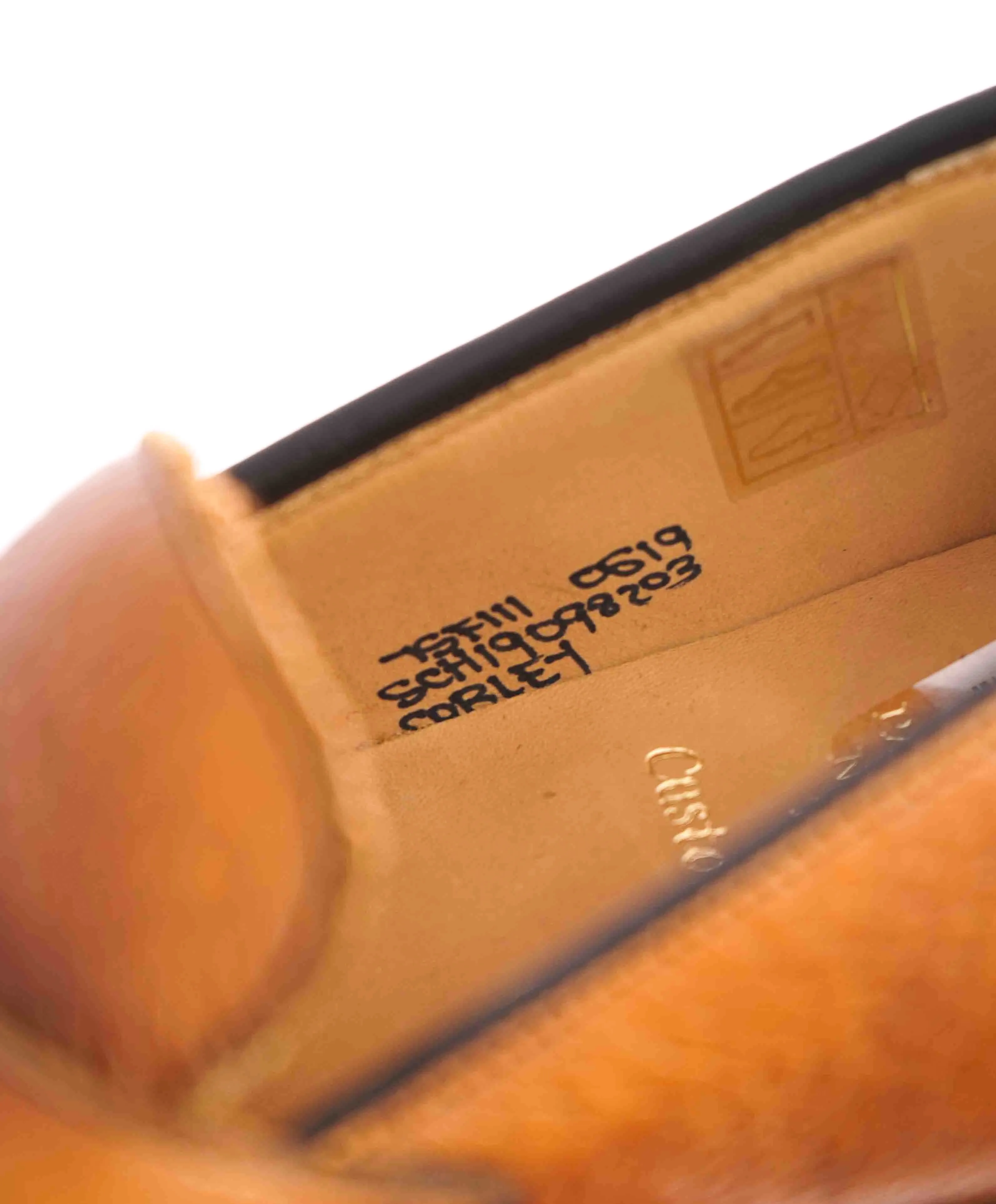 CHURCH'S - “Corley" Hand Patina Supple Leather Cognac Penny Loafers - 8.5 (7.5)