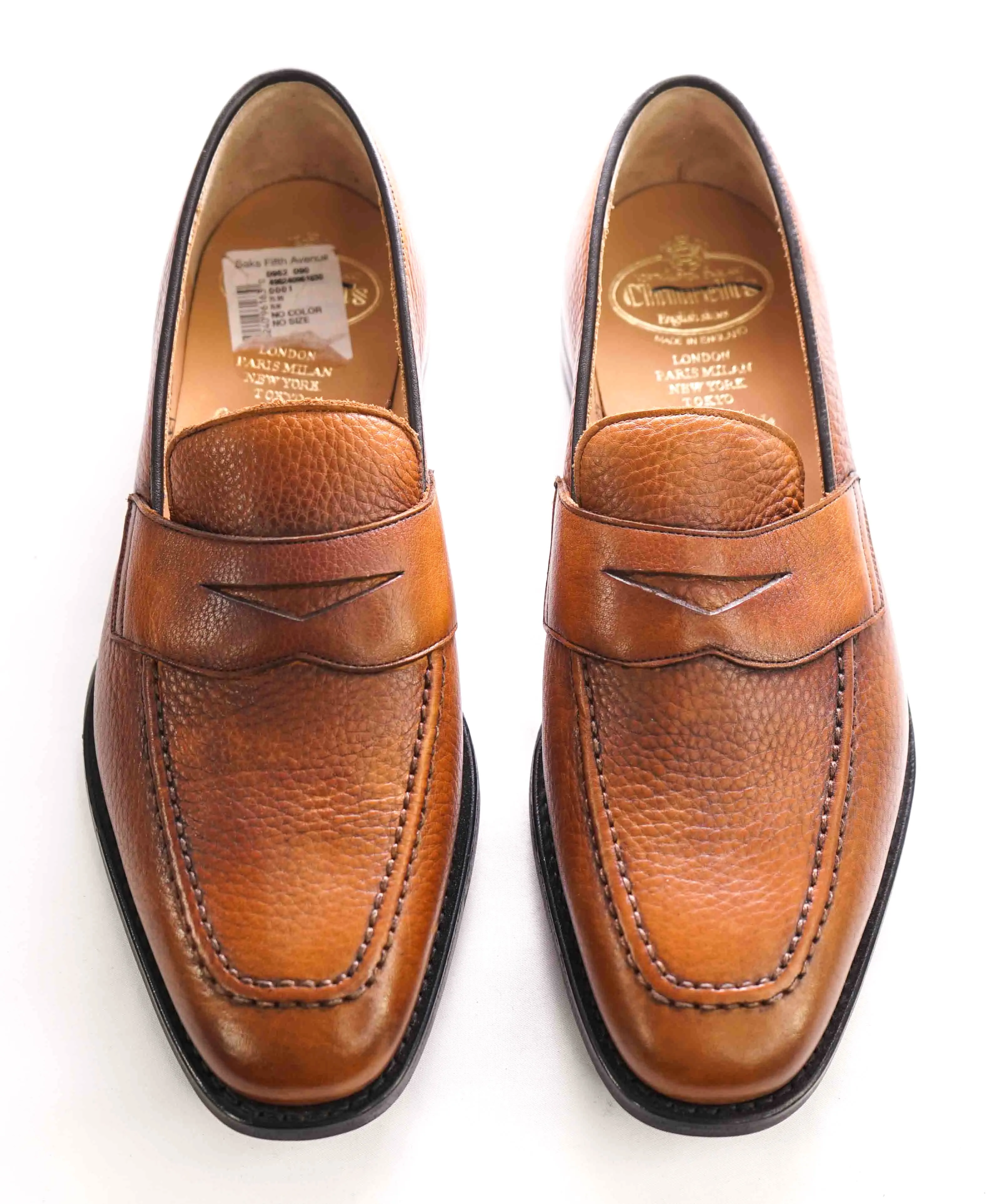CHURCH'S - “Corley" Hand Patina Supple Leather Cognac Penny Loafers - 8.5 (7.5)
