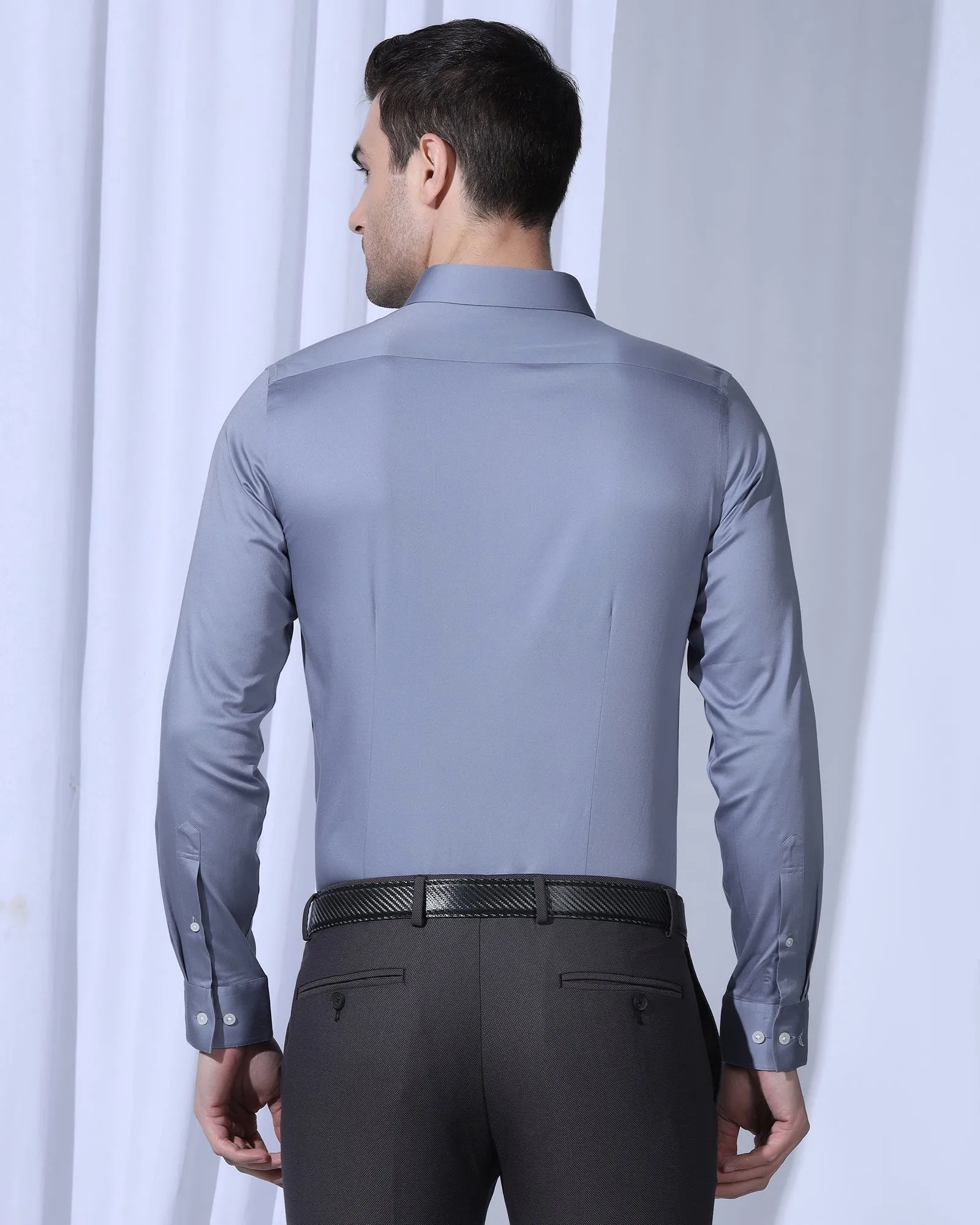 Formal Blue Solid Shirt - George