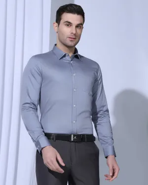Formal Blue Solid Shirt - George