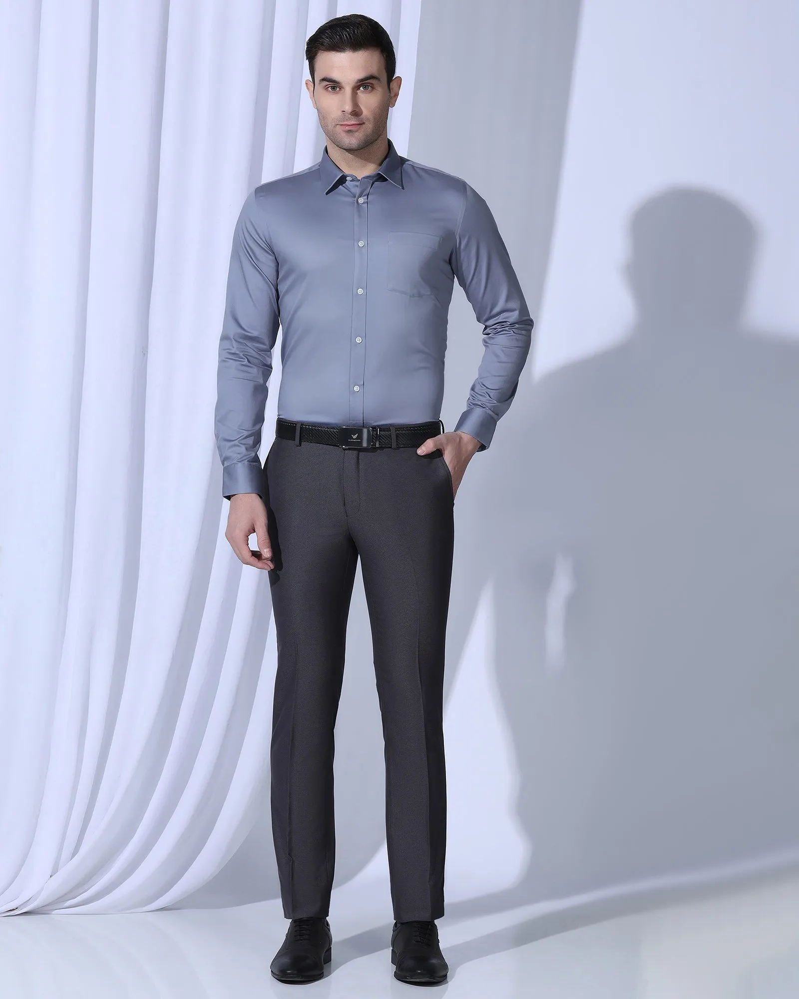 Formal Blue Solid Shirt - George