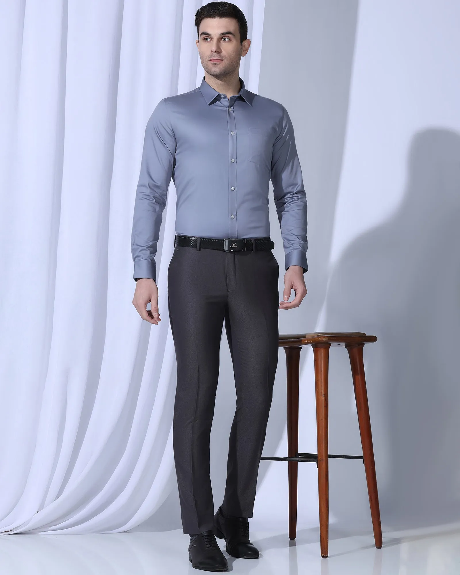 Formal Blue Solid Shirt - George