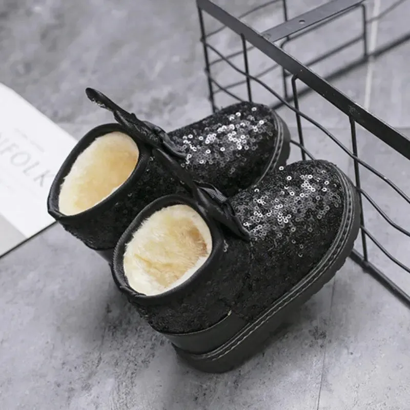 Girl Boot Winter Fashion Sequin Snow Boot Non-slip