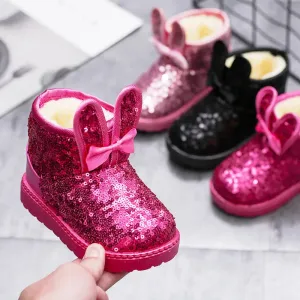Girl Boot Winter Fashion Sequin Snow Boot Non-slip