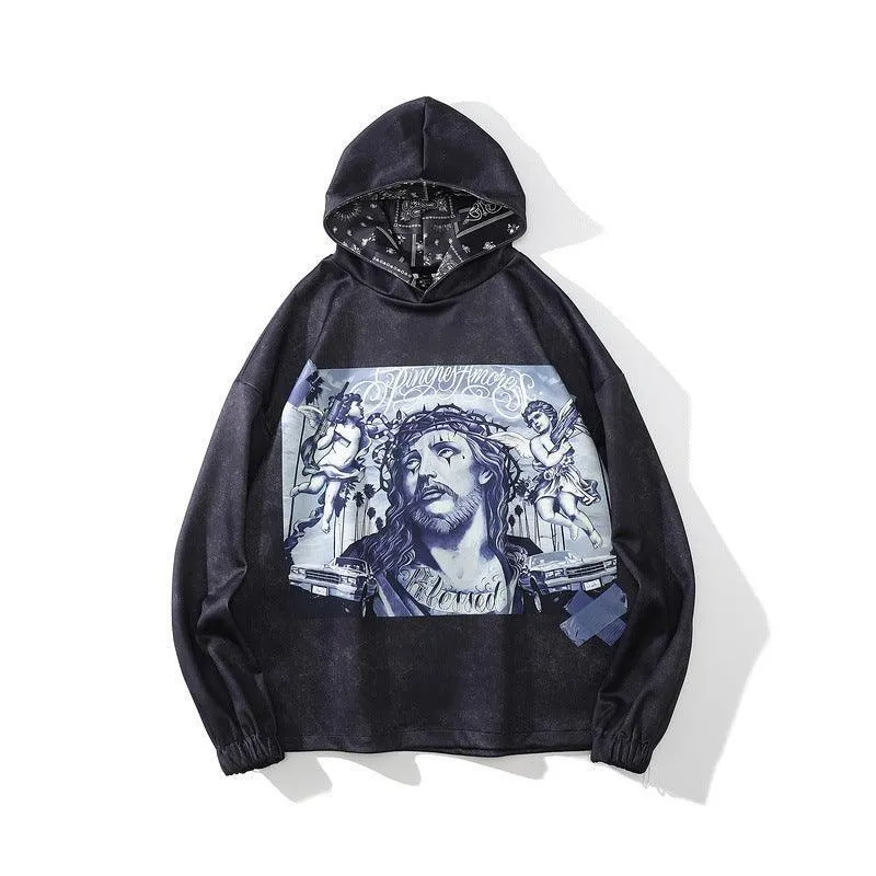 High Street Dark Goethe Religious Hoodie - Dark Fashion