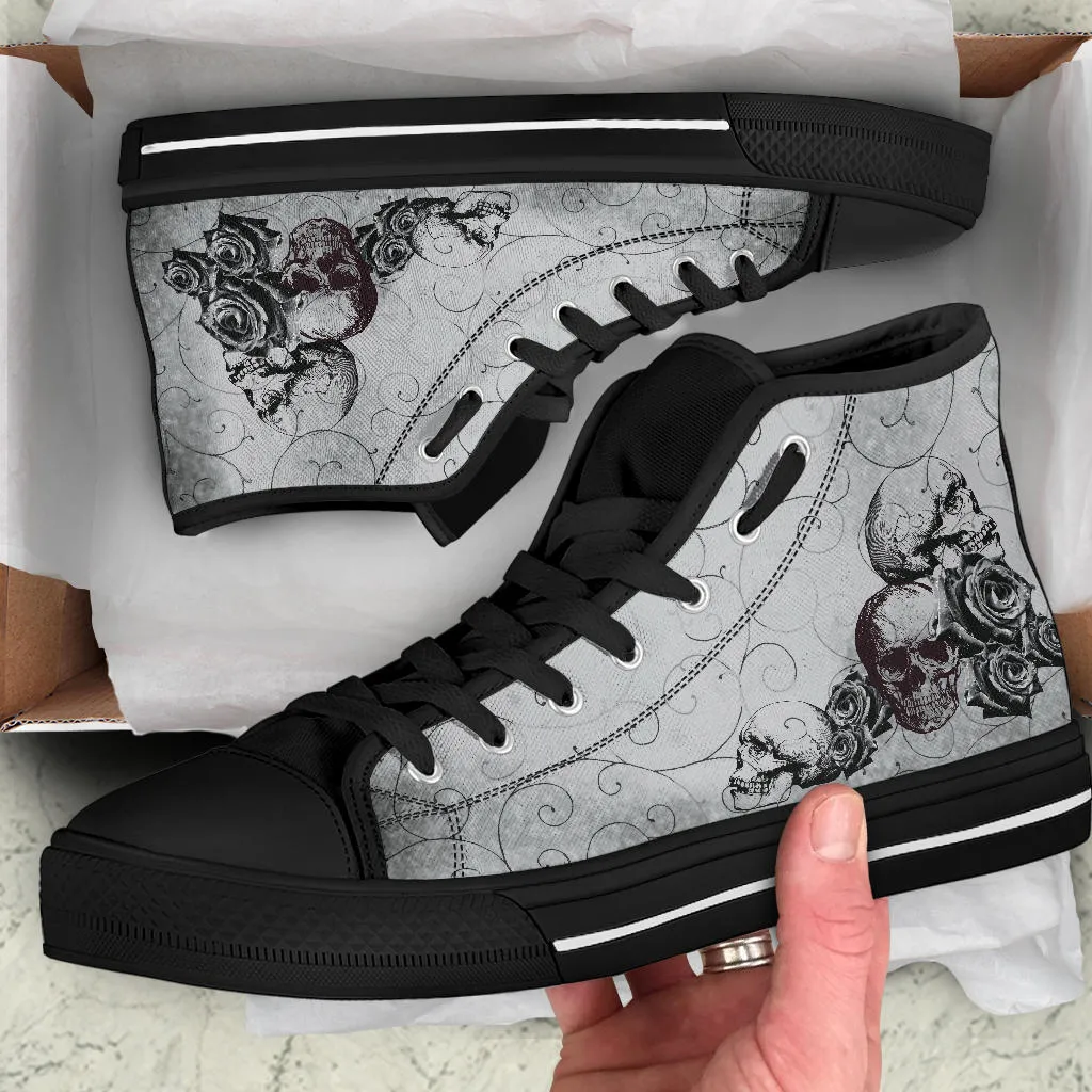 High Top Sneakers - Goth Shoes #101 | Custom Shoes, Custom Sneakers, Customized Sneakers, Canvas Sneakers, Cool Shoes, Unique Shoes