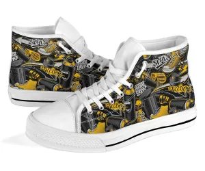 High Top Sneakers - Graffiti Fashion #22 | Custom Shoes, Street Fashion, Urban Street Art, Custom High Tops, Unique Shoes