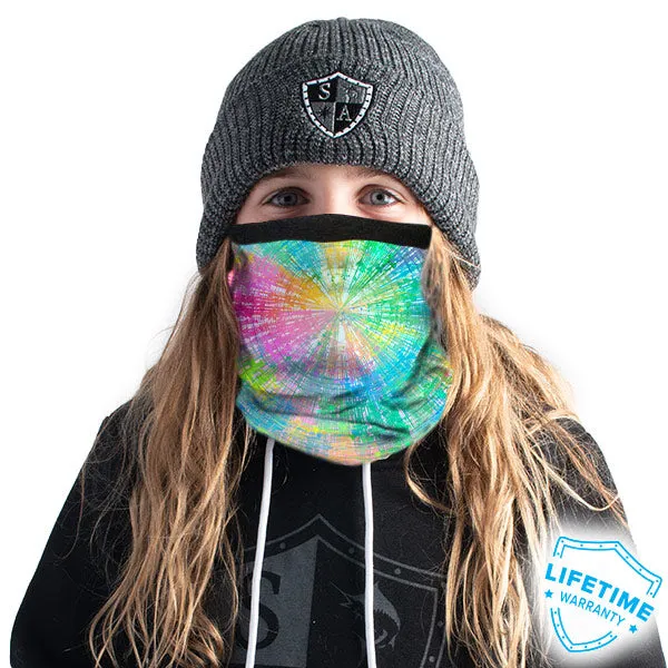 Kids Fleece Face Shields® | Rainbow Spiral PreOrder