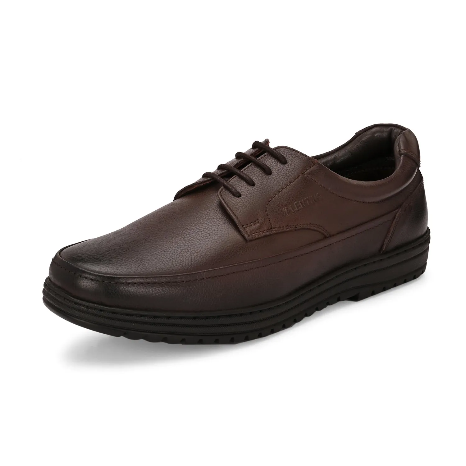 Men Genuine Leather Lace-Up Formal Shoes | Available in Sizes 5 UK to 12 UK (Fit-51-Brown)