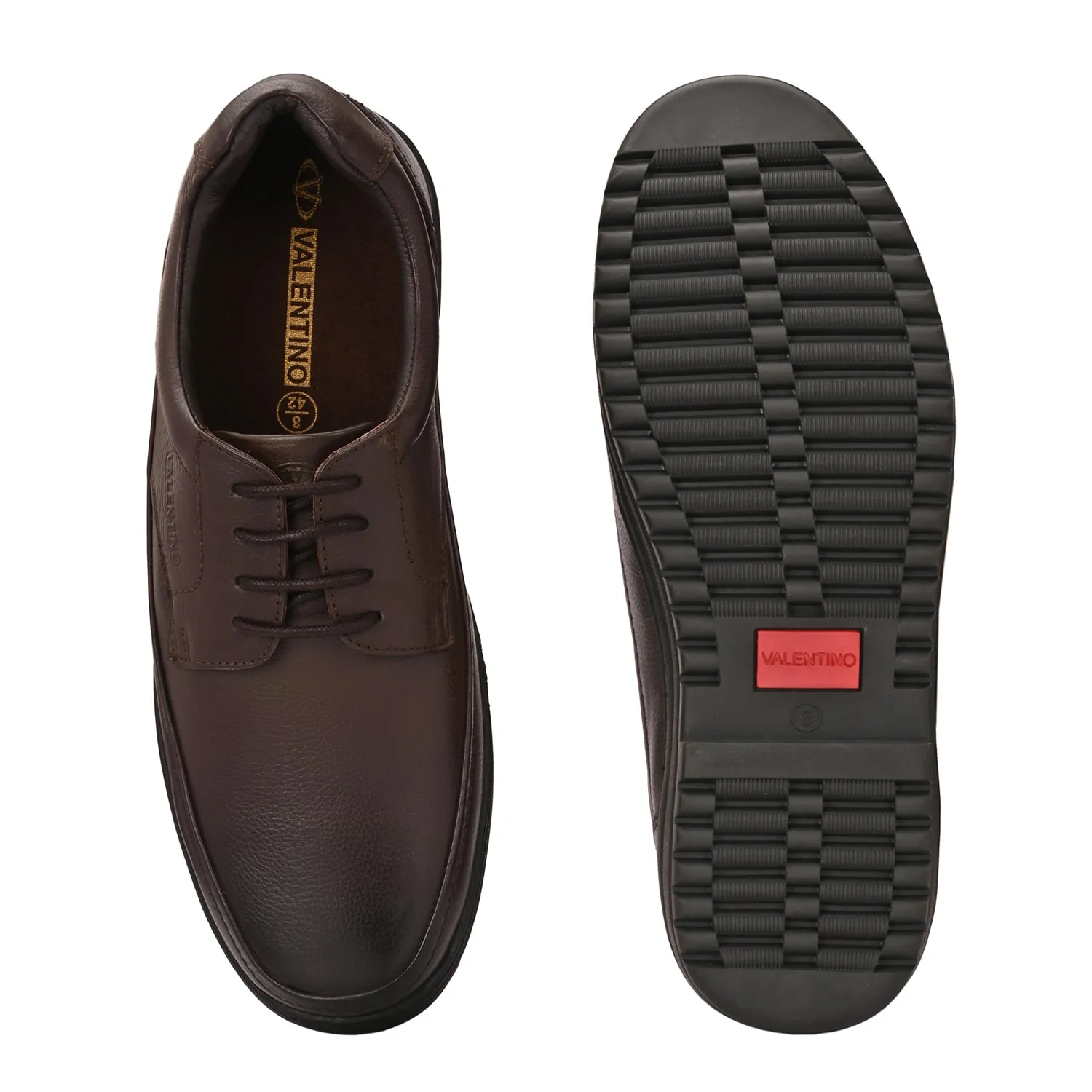 Men Genuine Leather Lace-Up Formal Shoes | Available in Sizes 5 UK to 12 UK (Fit-51-Brown)