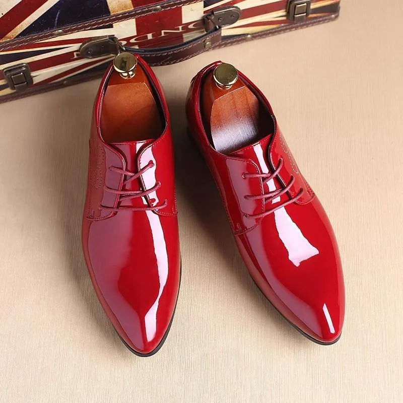 Men's Formal Glossy Patent Leather Shoes