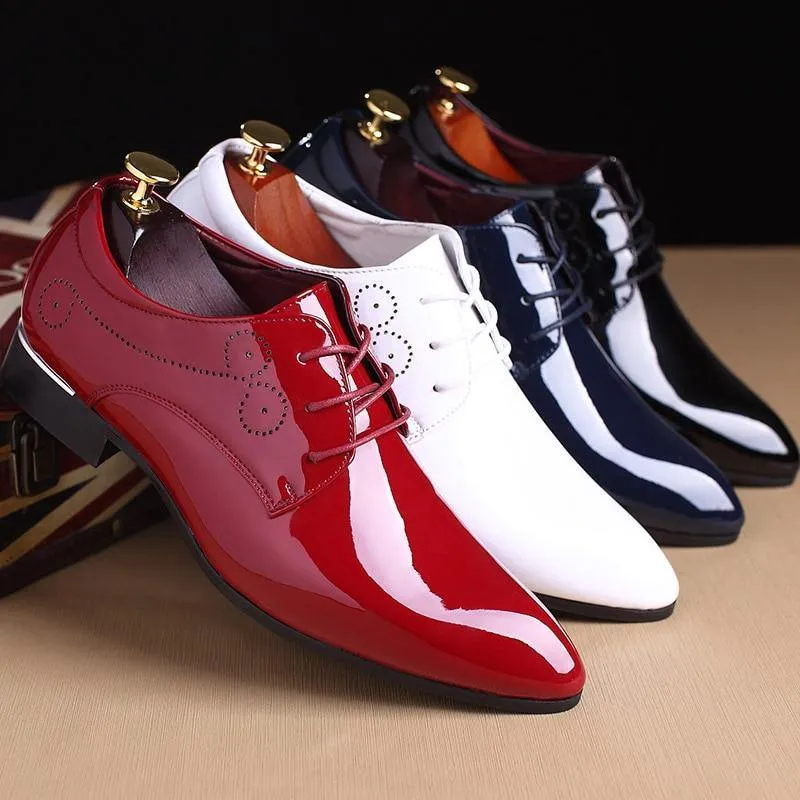 Men's Formal Glossy Patent Leather Shoes