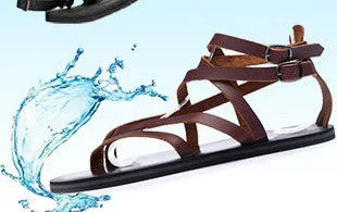 Men'S Korean Style Roman Leather Sandals