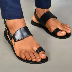 Men's toe ring arch support backstrap sandals casual slip on sandals