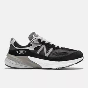 New Balance Women's 990v6 Running Shoes- Black/White