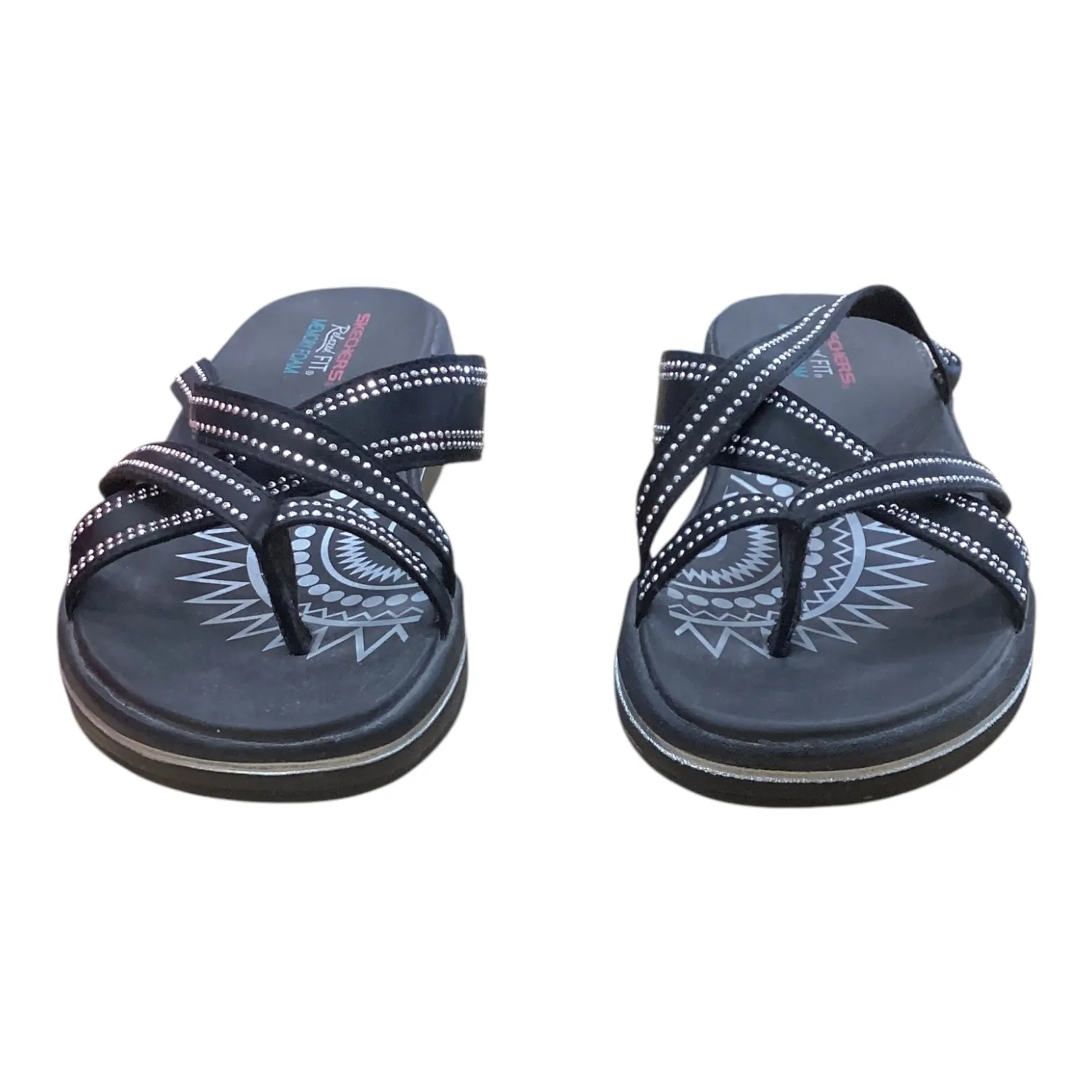 Sandals Flip Flops By Skechers In Black, Size: 8