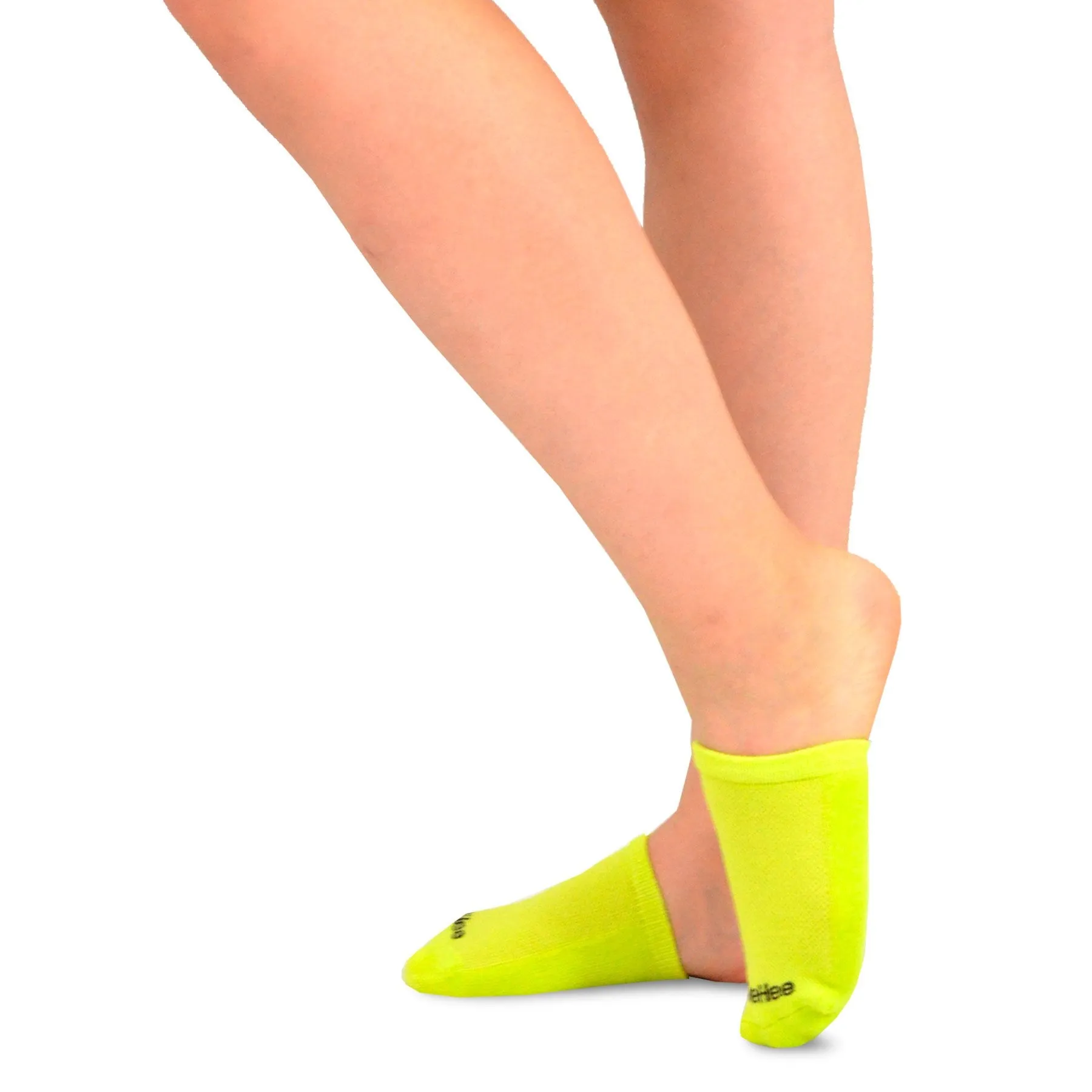 TeeHee Socks Women's Toe Topper Bamboo No Show Bright 5-Pack (12034)