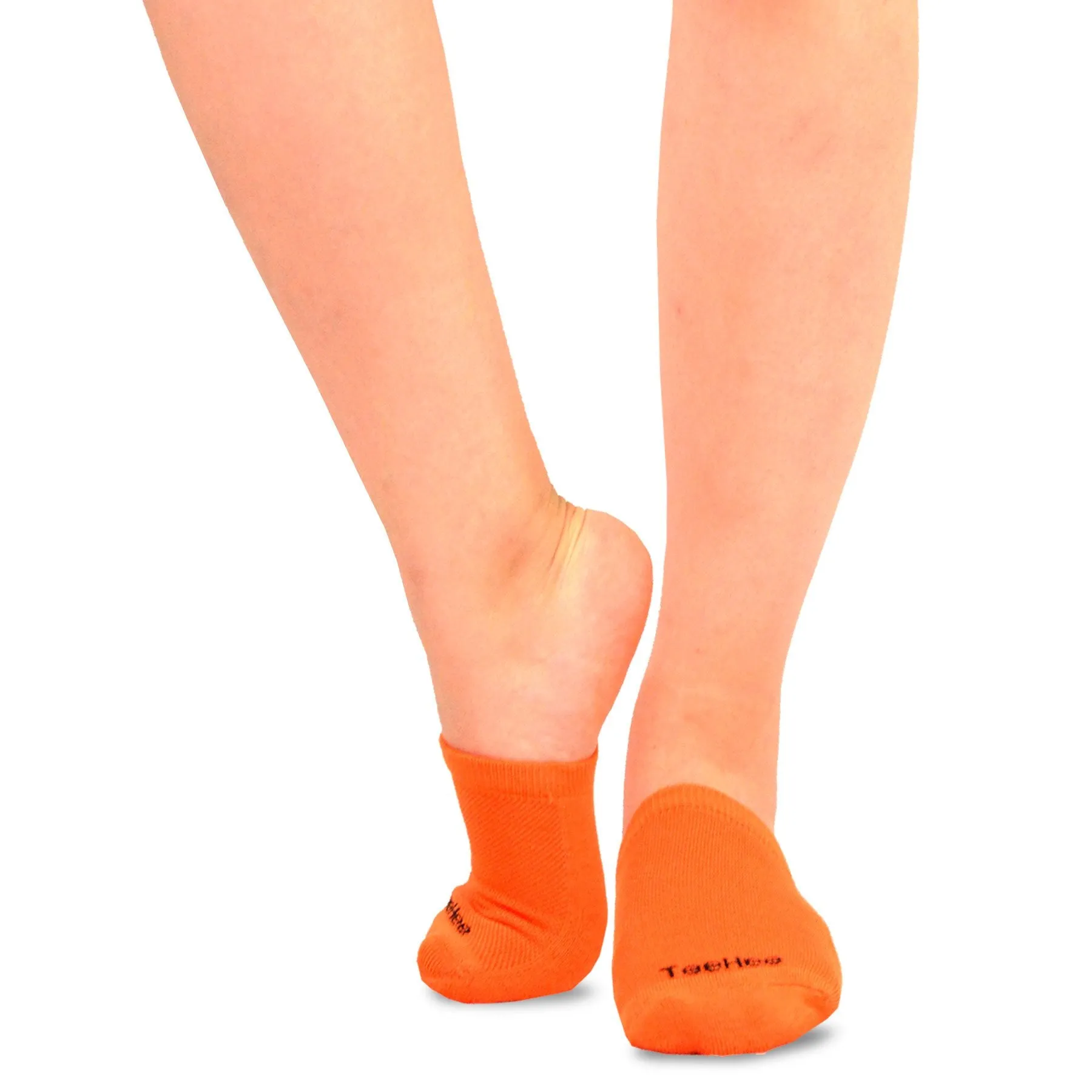 TeeHee Socks Women's Toe Topper Bamboo No Show Bright 5-Pack (12034)