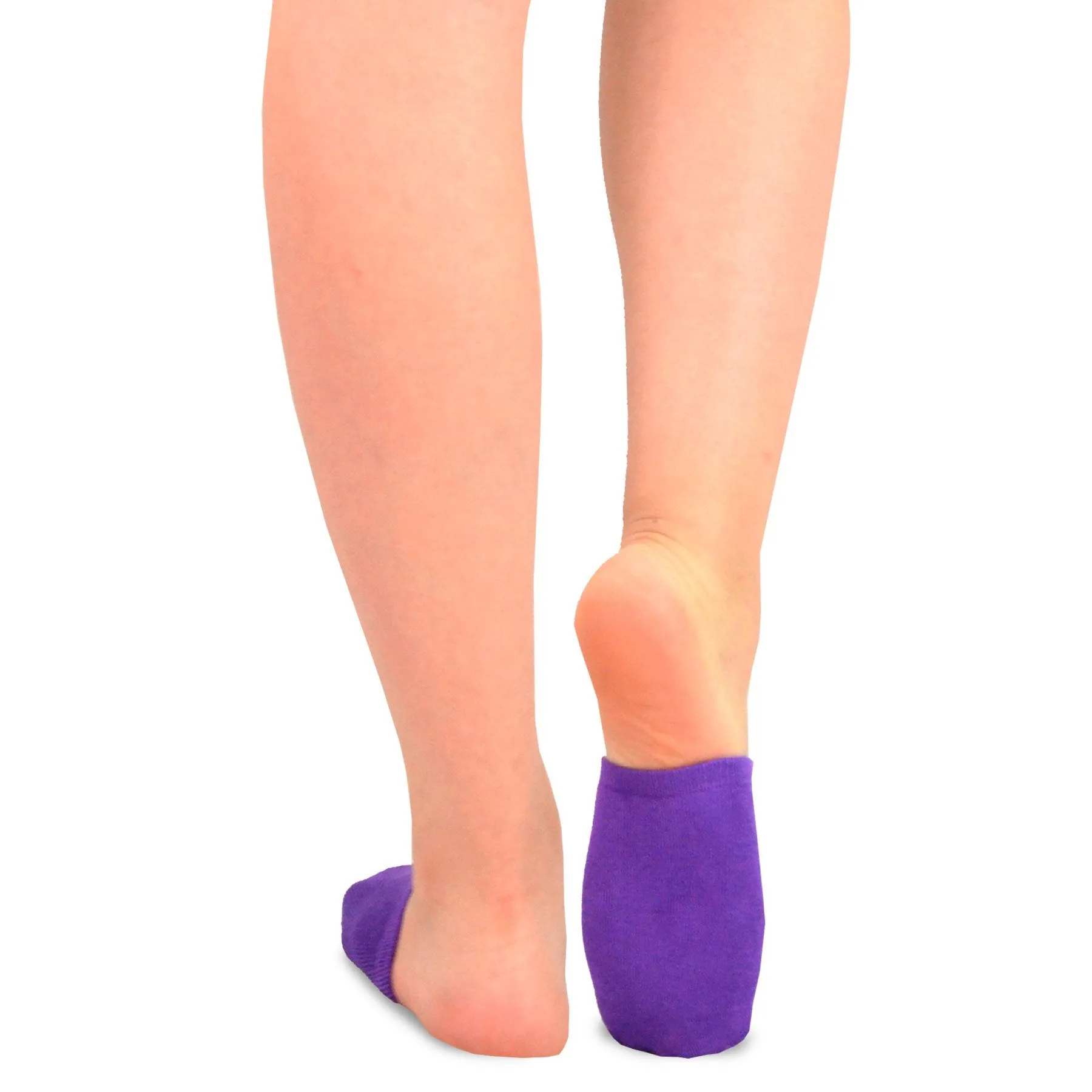 TeeHee Socks Women's Toe Topper Bamboo No Show Bright 5-Pack (12034)