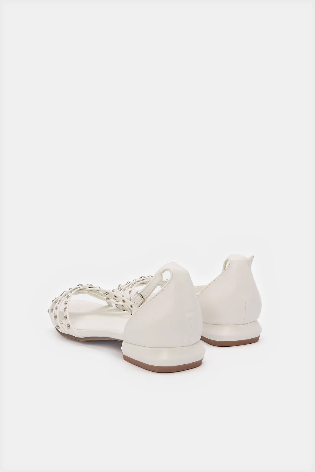 Women White Slingback Shoes