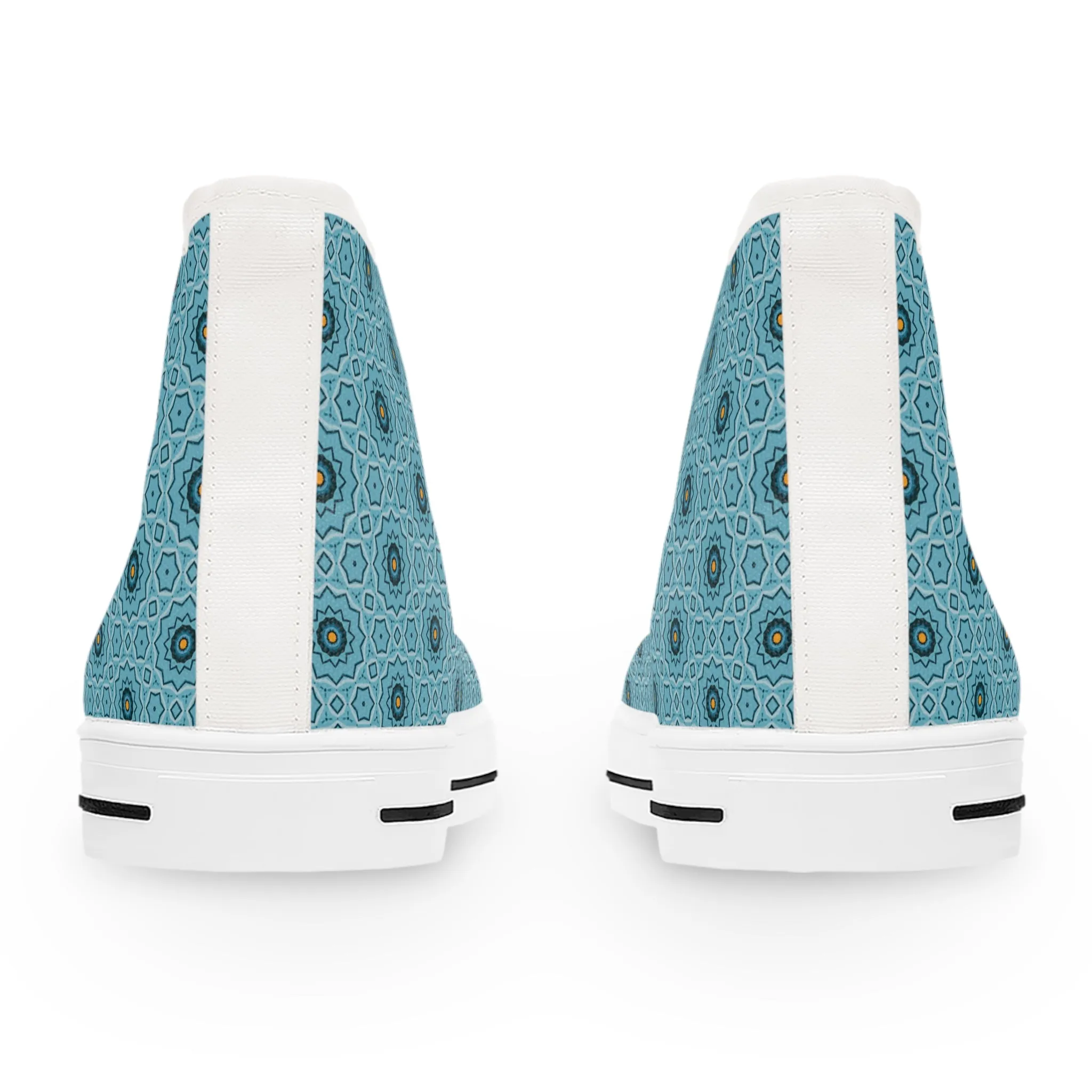 Women's High Top Sneakers - Blue Bloom