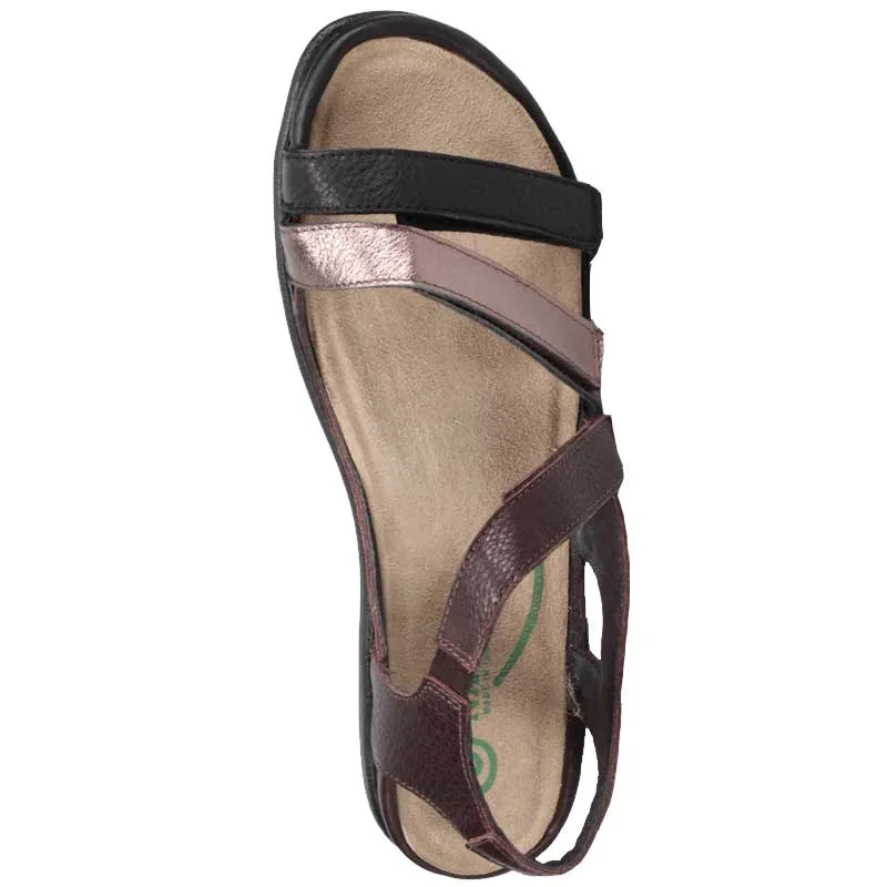 Women's Naot | Whetu Comfort Sandal | Soft Black and Copper