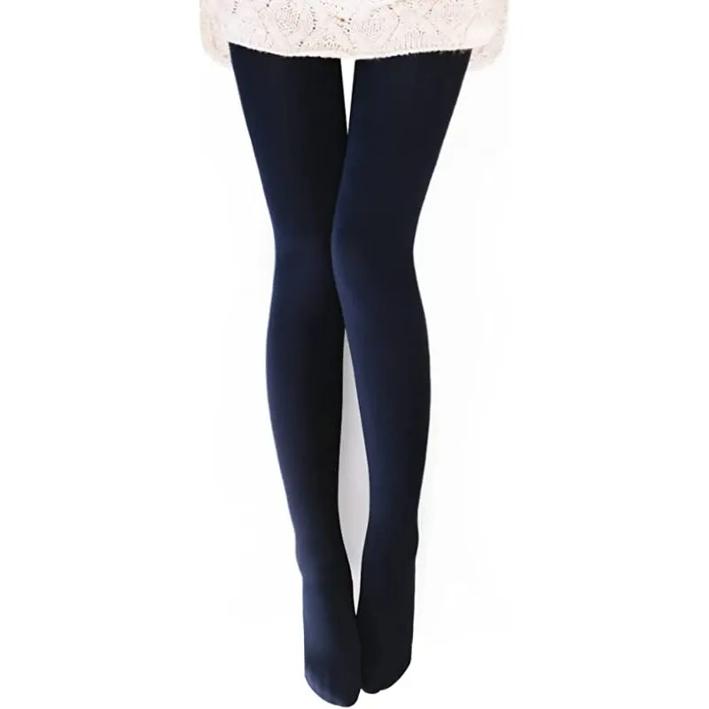 Womens Opaque Fleece Lined Tights Colorful Warm Winter Thermal Tights