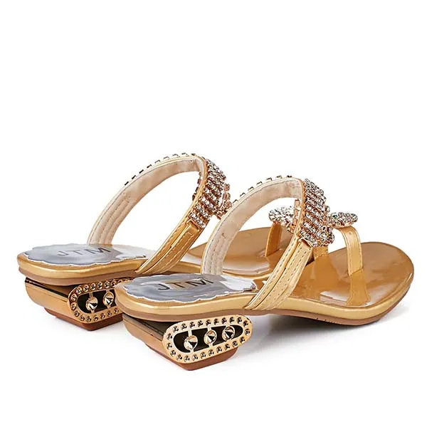 Women's rhinestone flip-flops 21187744C