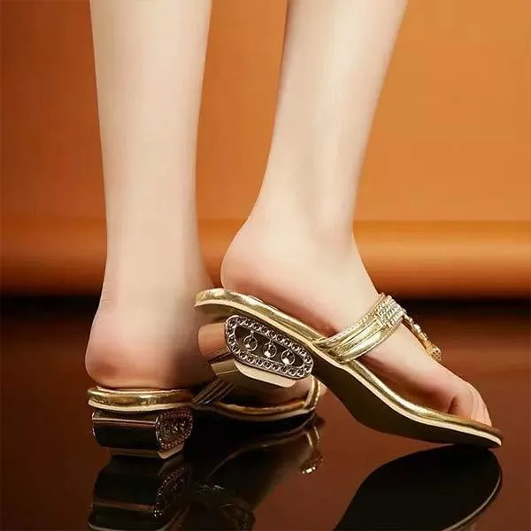 Women's rhinestone flip-flops 21187744C