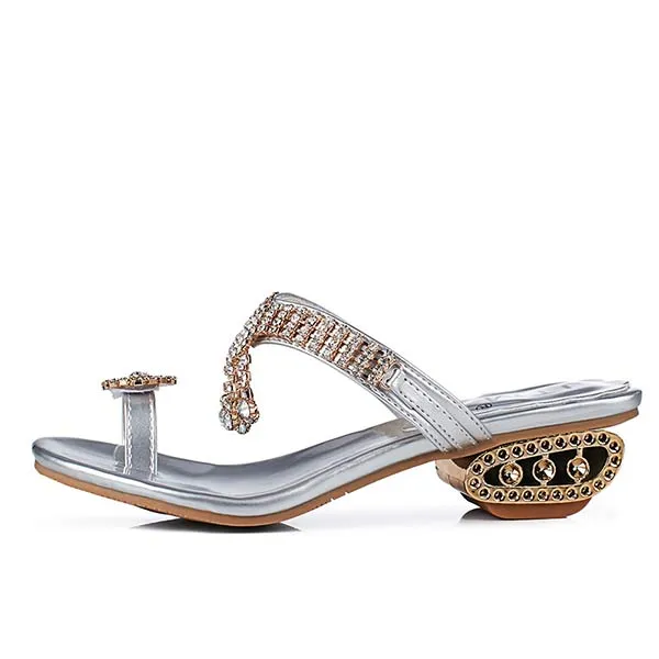 Women's rhinestone flip-flops 21187744C