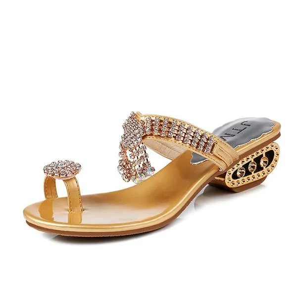 Women's rhinestone flip-flops 21187744C