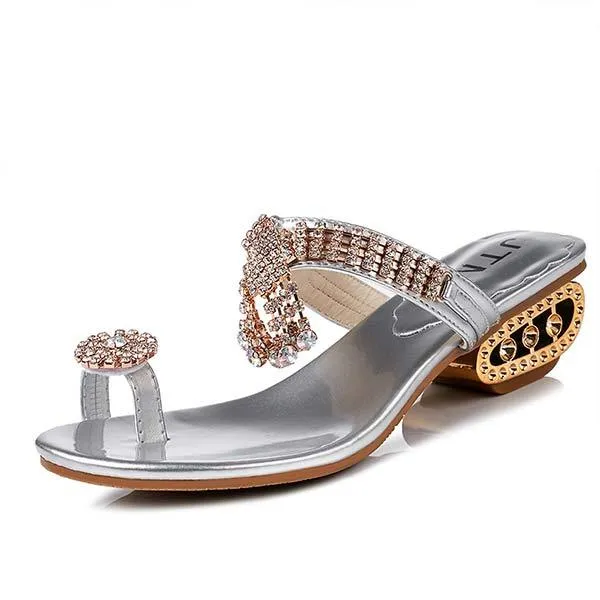 Women's rhinestone flip-flops 21187744C