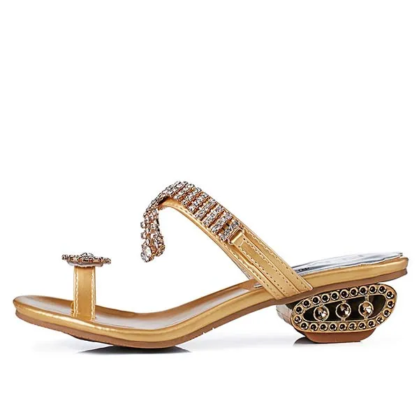 Women's rhinestone flip-flops 21187744C