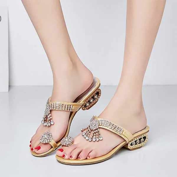 Women's rhinestone flip-flops 21187744C