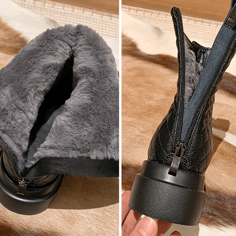 Women's Winter Faux Leather Snow Boots