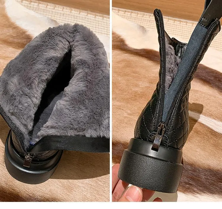 Women's Winter Faux Leather Snow Boots