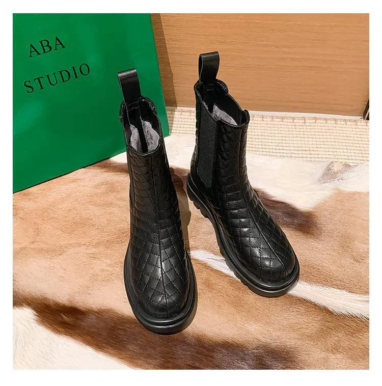 Women's Winter Faux Leather Snow Boots