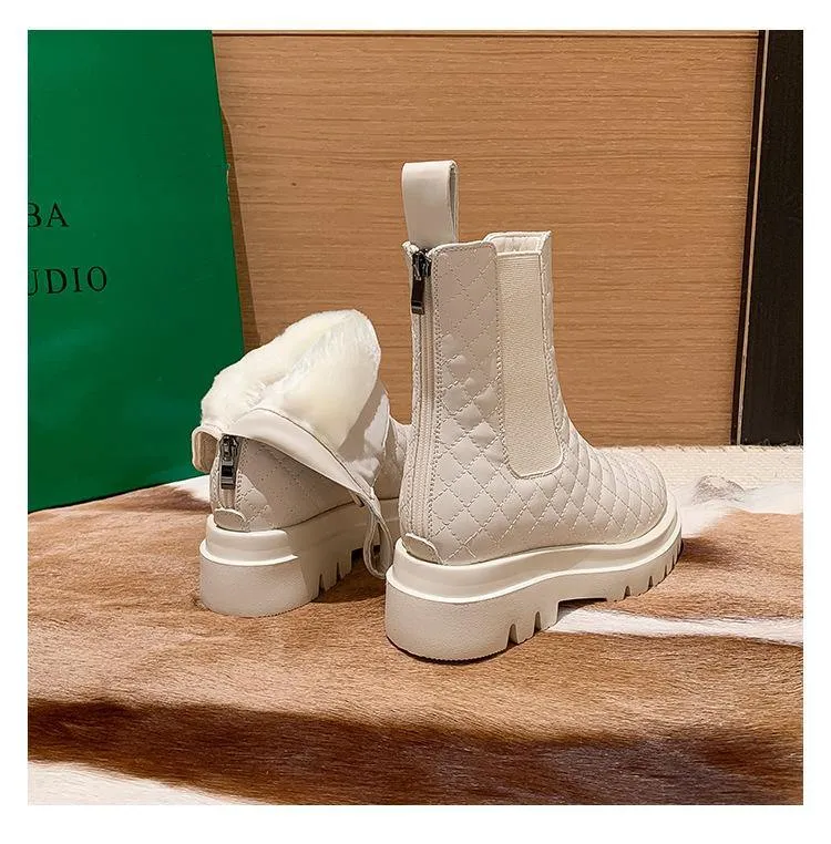 Women's Winter Faux Leather Snow Boots